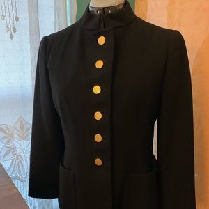 Dior Black Wool Military Style Jacket